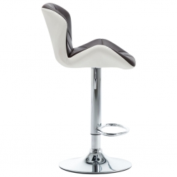 Stołki barowe, 2 szt., brązowe, sztuczna skóra