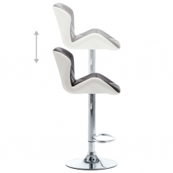 Stołki barowe, 2 szt., brązowe, sztuczna skóra