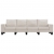 4-osobowa sofa, kremowa, tapicerowana tkaniną