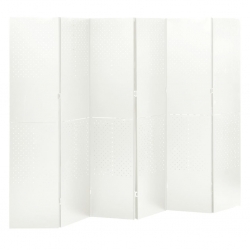 Parawany 6-panelowe, 2 szt., białe, 240x180 cm, stalowe