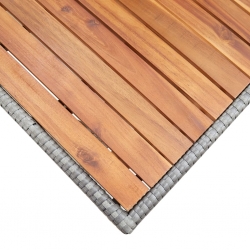 Stół ogrodowy, szary, 120x70x66 cm, lite drewno akacjowe
