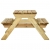 Stół piknikowy z ławkami, 110x123x73 cm, impregnowana sosna