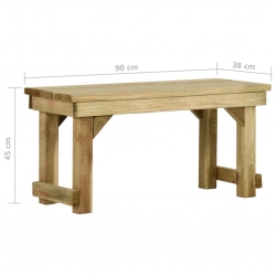 Ławka ogrodowa, 90 cm, impregnowane drewno sosnowe