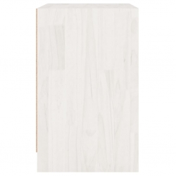 Szafki nocne, 2 szt., białe, 40x31x50 cm, lite drewno sosnowe