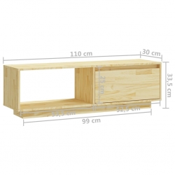 Szafka pod telewizor, 110x30x33,5 cm, lite drewno sosnowe