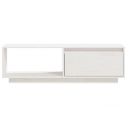 Szafka pod telewizor, biała, 110x30x33,5 cm, drewno sosnowe