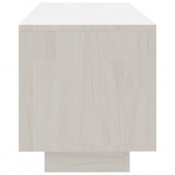 Szafka pod telewizor, biała, 110x30x33,5 cm, drewno sosnowe