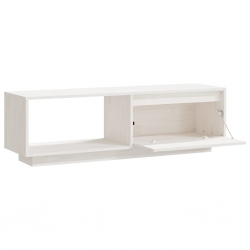 Szafka pod telewizor, biała, 110x30x33,5 cm, drewno sosnowe