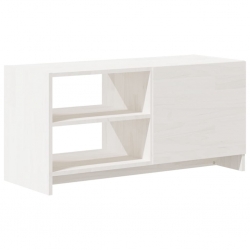 Szafka pod TV, biała, 80x31x39 cm, drewno sosnowe