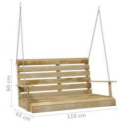 Huśtawka ogrodowa, 110 cm, impregnowane drewno sosnowe