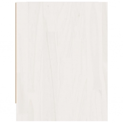 Szafki nocne, 2 szt., białe, 40x30,5x40 cm, lite drewno sosnowe