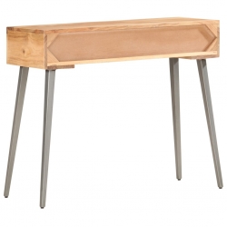 Stolik typu konsola, 90 x 30 x 75 cm, lite drewno akacjowe