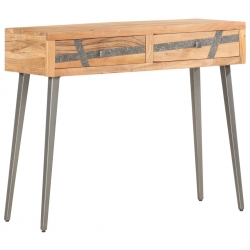Stolik typu konsola, 90 x 30 x 75 cm, lite drewno akacjowe