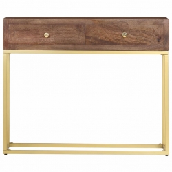 Stolik typu konsola, 90 x 30 x 75 cm, lite drewno mango
