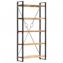 5-poziomowy regał na książki, 90x30x180 cm, drewno akacjowe