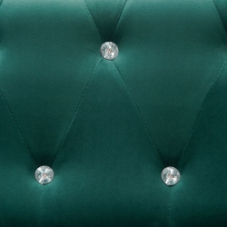 Sofa Chesterfield, 2-os., obita aksamitem, 146x75x72cm, zielona