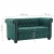 Sofa Chesterfield, 2-os., obita aksamitem, 146x75x72cm, zielona