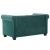 Sofa Chesterfield, 2-os., obita aksamitem, 146x75x72cm, zielona