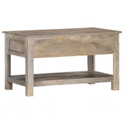 Stolik kawowy, 82x52x47 cm, lite drewno mango