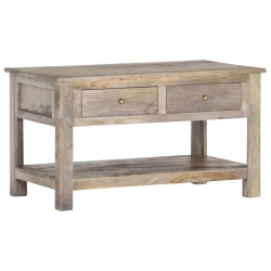 Stolik kawowy, 82x52x47 cm, lite drewno mango