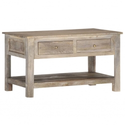 Stolik kawowy, 82x52x47 cm, lite drewno mango