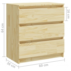 Szafka nocna, 60x36x64 cm, drewno sosnowe