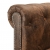 Sofa narożna w stylu Chesterfield, sztuczny zamsz, brązowa