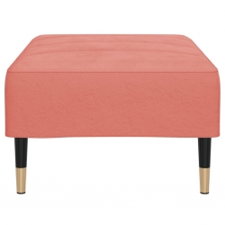Podnóżek, różowy, 78x56x32 cm, aksamitny
