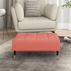 Podnóżek, różowy, 78x56x32 cm, aksamitny