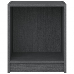 Szafki nocne, 2 szt., szare, 35,5x33,5x41,5 cm, drewno sosnowe