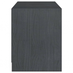 Szafka pod telewizor, szara, 104x33x41 cm, lite drewno sosnowe