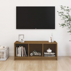 Szafka pod TV, miodowy brąz, 104x33x41 cm, drewno sosnowe