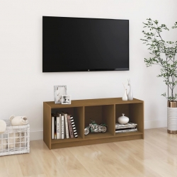 Szafka pod TV, miodowy brąz, 104x33x41 cm, drewno sosnowe