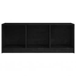 Szafka pod telewizor, czarna, 104x33x41 cm, lite drewno sosnowe
