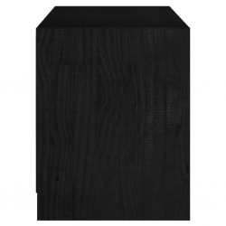 Szafka pod telewizor, czarna, 104x33x41 cm, lite drewno sosnowe