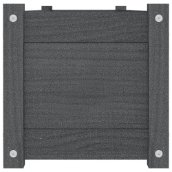 Podwyższona donica ogrodowa, 150x31x31 cm, szare drewno sosnowe