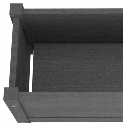 Podwyższona donica ogrodowa, 150x31x31 cm, szare drewno sosnowe