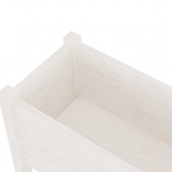 Donice ogrodowe, 2 szt., białe, 70x31x70 cm, drewno sosnowe