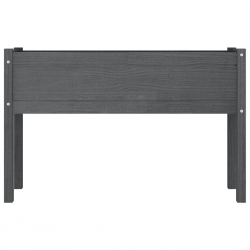 Skrzynie ogrodowe na kwiaty, 2 szt., szare, 110x31x70 cm, sosna