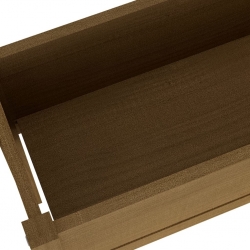 Skrzynie ogrodowe na kwiaty, 2 szt., miodowy brąz, 110x31x70 cm