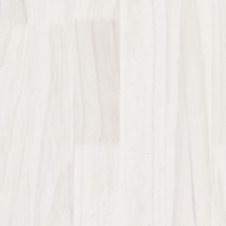 Donica ogrodowa, biała, 40x40x40 cm, lite drewno sosnowe