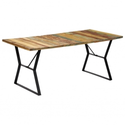 Stół do jadalni, 180x90x76 cm, z litego drewna z odzysku