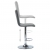 Krzesło barowe, szare, sztuczna skóra