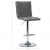 Krzesło barowe, szare, sztuczna skóra