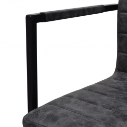 Krzesła stołowe, wspornikowe, 6 szt., czarne, sztuczna skóra