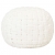 Puf wyplatany, biały, 50x35 cm, bawełna