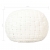 Puf wyplatany, biały, 50x35 cm, bawełna