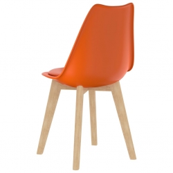 Krzesła stołowe, 4 szt., pomarańczowe, plastik