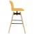 Obrotowe krzesła barowe, 2 szt., żółte, tkanina