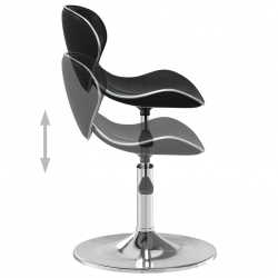 Krzesło stołowe, czarne, obite sztuczną skórą